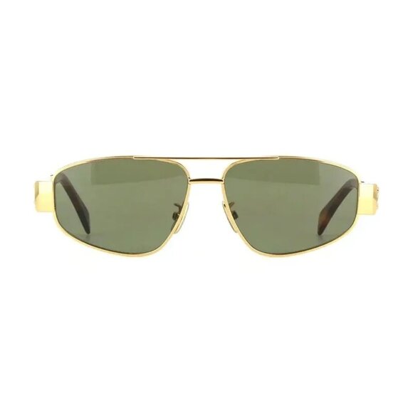NEW CELINE SUNGLASSES GOLD GREEN WOMEN EYEWEAR CELINE